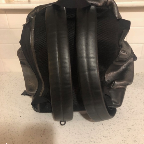 Coach Gunmetal Gray Trek Leather Backpack - Picture 2 of 7